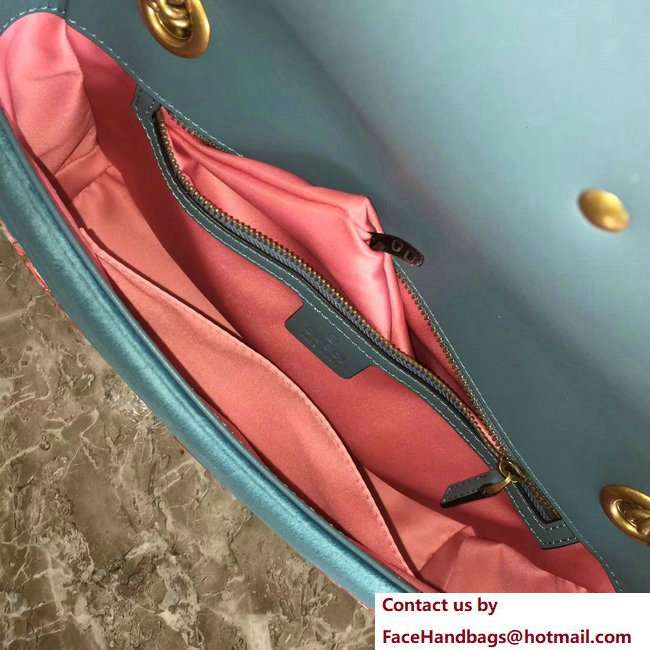 Gucci GG Marmont Embroidered Flower and XXV Velvet Chevron Medium