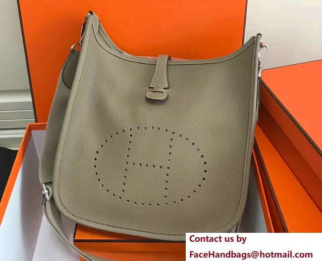 Hermes Togo Leather Evelyne III PM Bag Gray [HermesTogoLeather