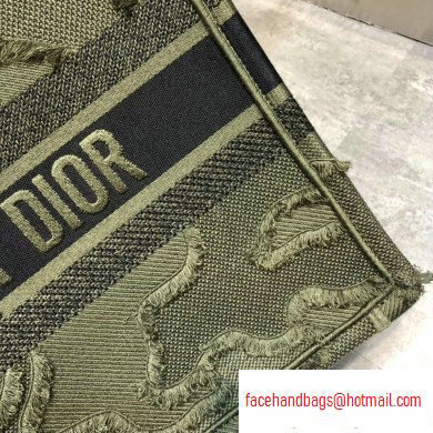Dior Small Book Tote Bag in Camouflage Embroidered Canvas Green 2020 - Click Image to Close