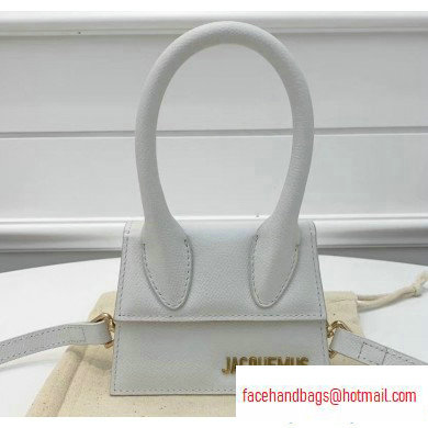 Jacquemus Grained Leather Le Chiquito Micro Bag White