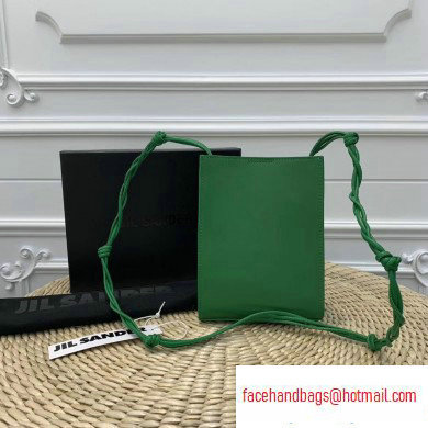 Jil Sander Tangle Small Leather Crossbody and Shoulder Bag Green - Click Image to Close