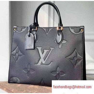 Louis Vuitton Monogram Empreinte Giant Onthego Tote Bag MM Black