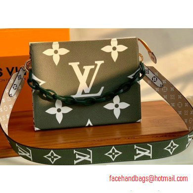 Louis Vuitton Monogram Giant Canvas Toiletry Pouch 26 Bag with Chain and Strap Kaki 2020
