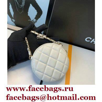 Chanel Camellia Clutch with Chain Bag AP2121 White 2021 - Click Image to Close