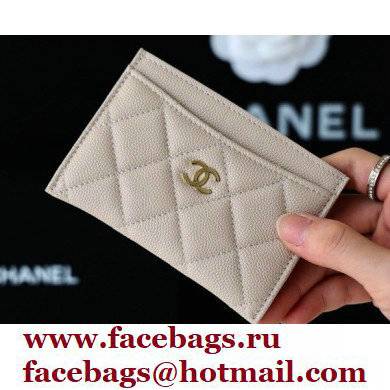 Chanel Classic Card Holder AP0213 in Original Grained Calfskin Beige
