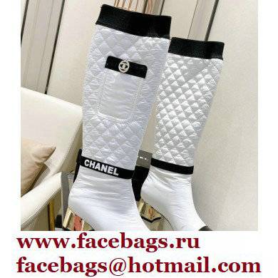 Chanel Mixed Fibers Heel 5cm High Boots G38428 White 2021