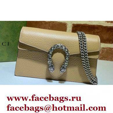 Gucci Dionysus Super Mini Shoulder Bag 476432 Leather Nude