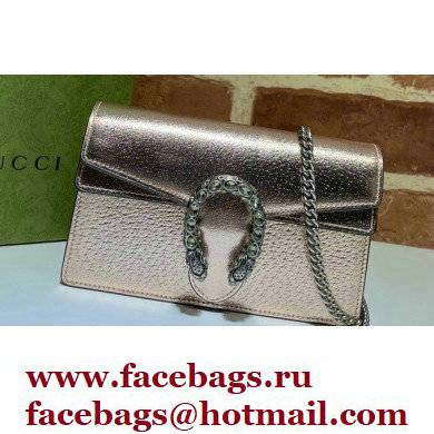 Gucci Dionysus Super Mini Shoulder Bag 476432 Leather Pink Gold