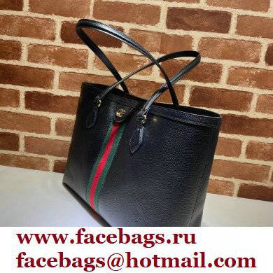 Gucci Ophidia GG Medium Tote Bag 631685 Leather Black 2021 - Click Image to Close