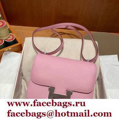 Hermes Constance 18 in original Epsom Leather mauve with silver Hardware