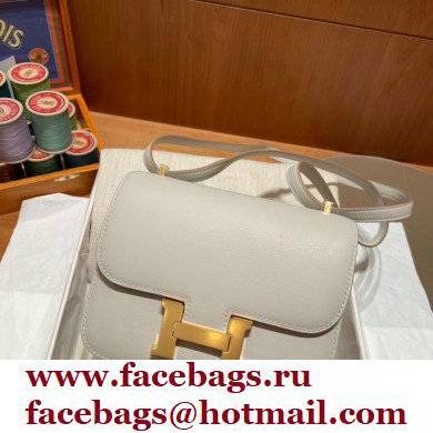 Hermes Constance 18 in original swift Leather gris perle with silver Hardware handmade