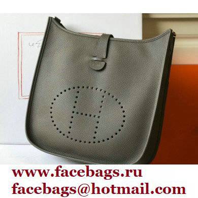Hermes Evelyne III PM Bag Etain Grey with Gold Hardware Half Handmade