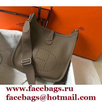 Hermes Evelyne III PM Bag Etoupe with Silver Hardware