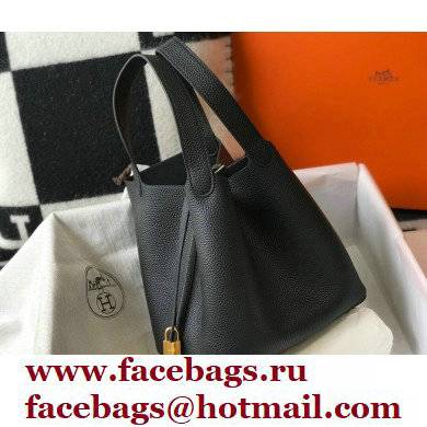 Hermes Picotin Lock 18/22 Bag Black with Gold Hardware