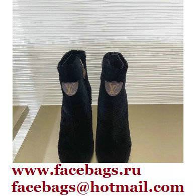 LOUIS VUITTON heel 10cm Silhouette Ankle Boots 1A94RT black
