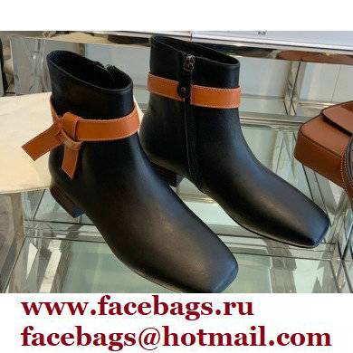 Loewe Gate Ankle Boots in calfskin Black 2021 - Click Image to Close