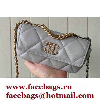 Chanel 19 Glasses Case Mini Bag with Classic Chain AP2044 Gray 2021