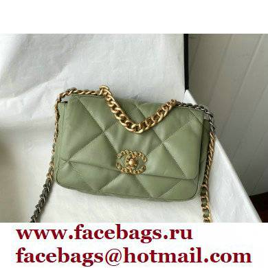 Chanel 19 Small Leather Flap Bag AS1160 army green 2021