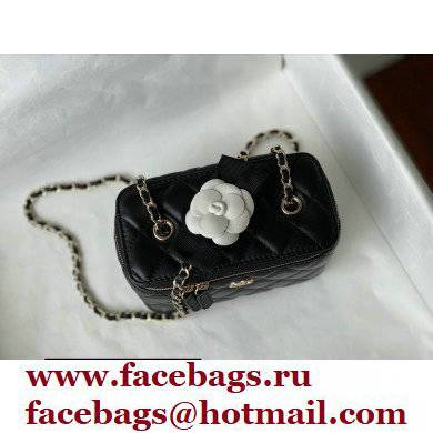 Chanel Camellia Small Vanity with Chain Bag Black 2021 - Click Image to Close