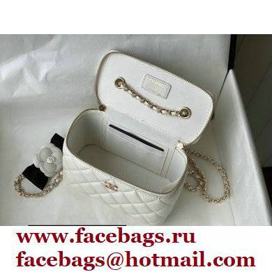 Chanel Camellia Small Vanity with Chain Bag White 2021 - Click Image to Close