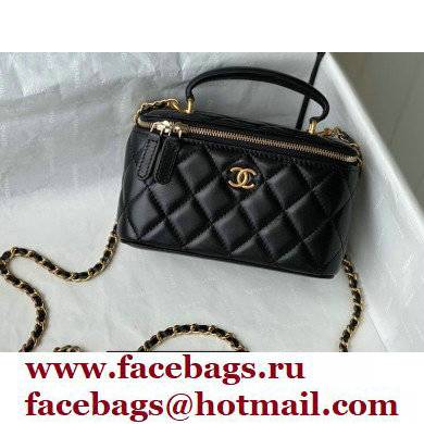 Chanel Lambskin Small Vanity with Chain Bag AP2199 Black 2021