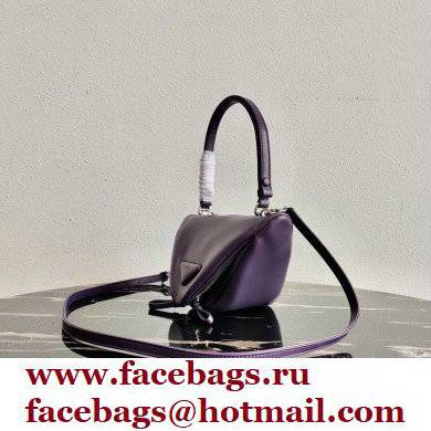 Prada Padded Nappa Leather Triangle Handbag 1BA315 Violet 2021