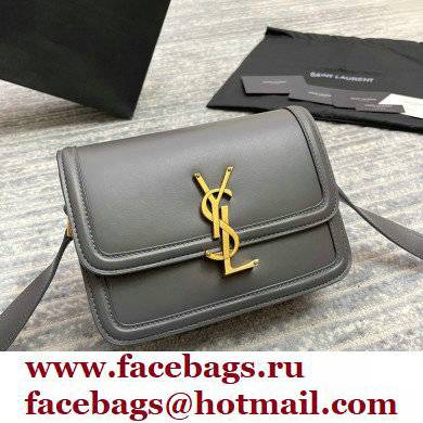 Saint Laurent Solferino Small Satchel Bag In Box Leather 634306 Gray