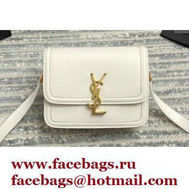 Saint Laurent Solferino Small Satchel Bag In Box Leather 634306 White