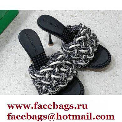 Bottega Veneta Heel 9cm Lido Braided Intrecciato Mules Sandals Black 2022