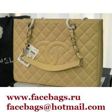 Chanel GST Shopping Tote Bag A50995 in Caviar Leather Beige/Silver