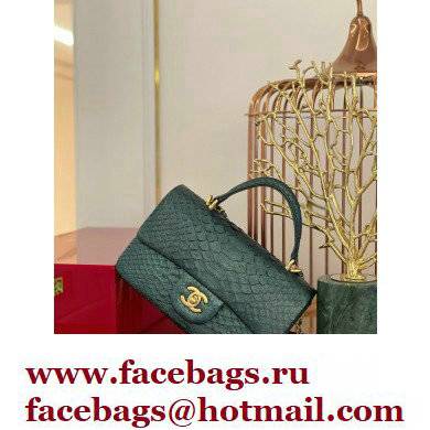 Chanel Python Coco Handle Mini Flap Bag with Top Handle 20 - Click Image to Close