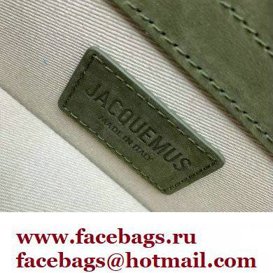 Jacquemus suede Le Bambino Mini Envelope Handbag army green - Click Image to Close