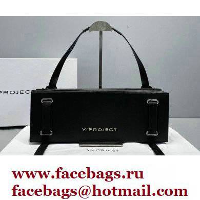 Y/project Accordion Baguette Bag Leather Black