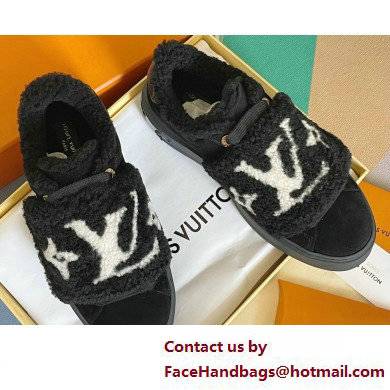 Louis Vuitton Suede calf leather and shearling Time Out Sneakers Black 2022