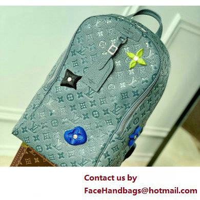 Louis Vuitton Taurillon Monogram leather Climbing Theme Ellipse Backpack Bag M20877 Gray