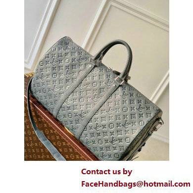 Louis Vuitton Taurillon Monogram leather Climbing Theme Keepall 50 Bag M20901 Gray