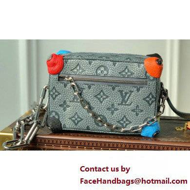 Louis Vuitton Taurillon Monogram leather Climbing Theme Mini Soft Trunk Bag Gray