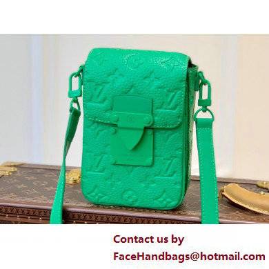 Louis Vuitton Taurillon Monogram leather S-Lock Vertical wearable wallet Bag M81525 Green
