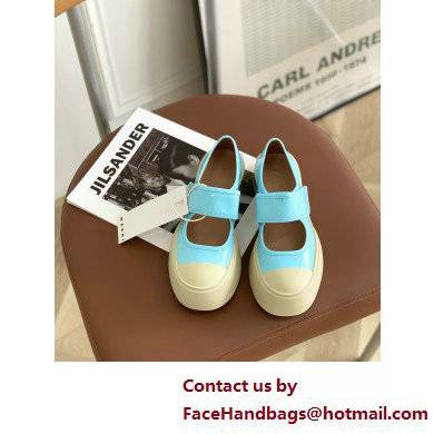 Marni leather Pablo Mary Jane Sneakers Light Blue 2022