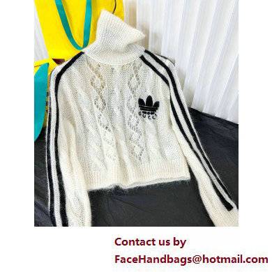 adidas x Gucci mohair knit sweater WHITE 2022