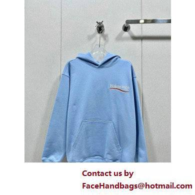 balenciaga Women's Political Campaign Hoodie Large Fit in blue 2022