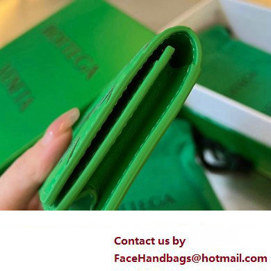 Bottega Veneta Intrecciato leather Business Card Case 605720 Green - Click Image to Close