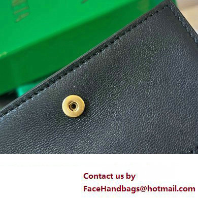 Bottega Veneta Intreccio leather Cassette Business Card Case 651396 Black
