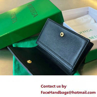 Bottega Veneta Intreccio leather Cassette Business Card Case 651396 Black