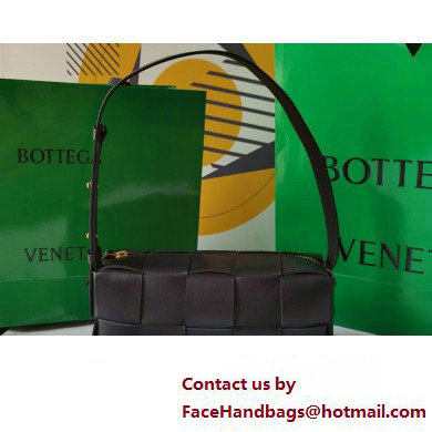 Bottega Veneta Intreccio leather Small Brick Cassette shoulder bag 729166 Black - Click Image to Close