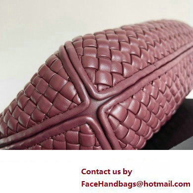 Bottega Veneta Large Clicker padded intreccio leather Shoulder Bag Burgundy - Click Image to Close