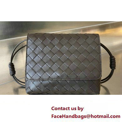 Bottega Veneta Mini Intrecciato leather Cross-Body Bag with adjustable sliding strap Coffee