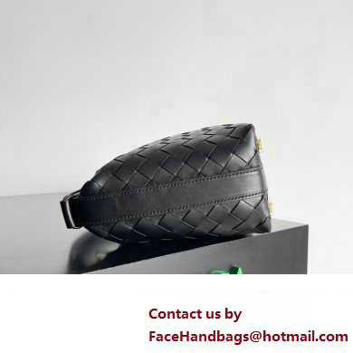 Bottega Veneta Mini Wallace Intrecciato leather Bag Black - Click Image to Close