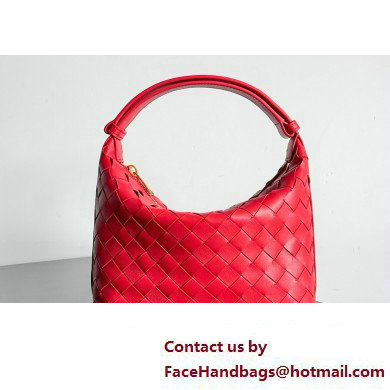 Bottega Veneta Mini Wallace Intrecciato leather Bag Red