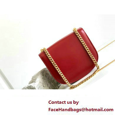 Celine CHAIN BESACE CLEA BAG in Shiny calfskin 110413 Red - Click Image to Close